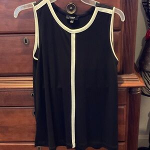 Premise Black Tank Top with White Trim